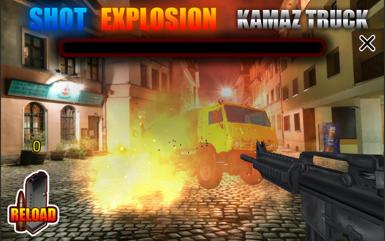 Shot Explosion Kamaz Truck