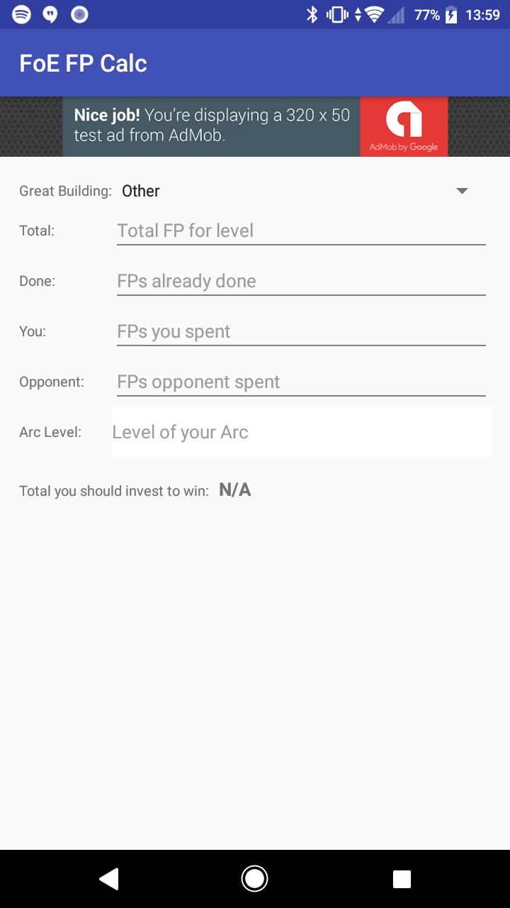 FoE FP Calculator