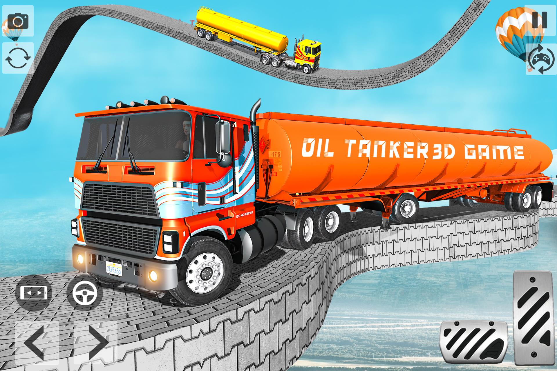 Oil Tanker Truck Stunts Games