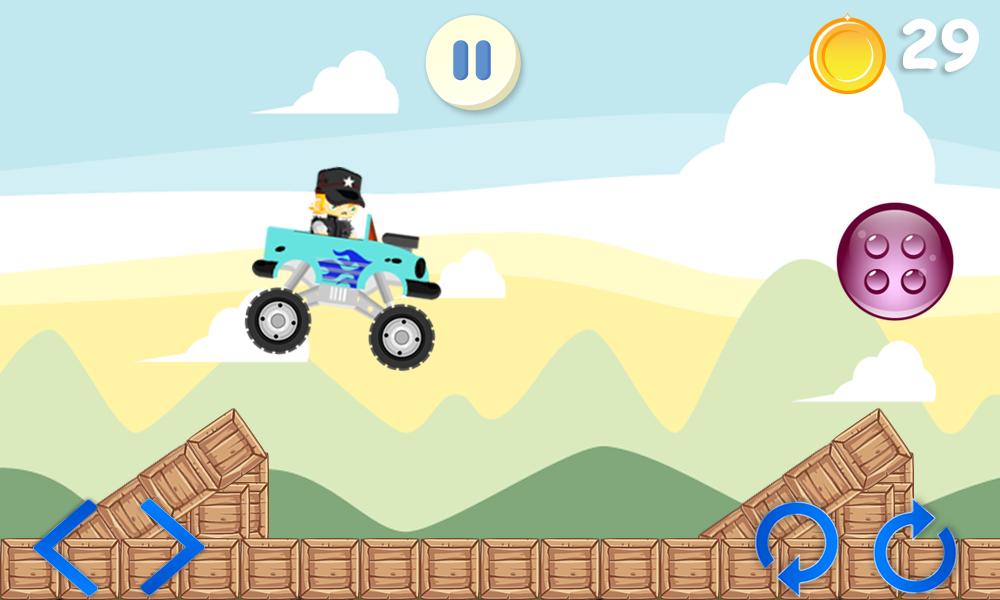 Monster Truck Climb Road Rush