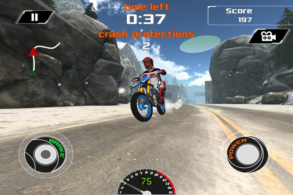 3D Motocross Snow Bike Racing