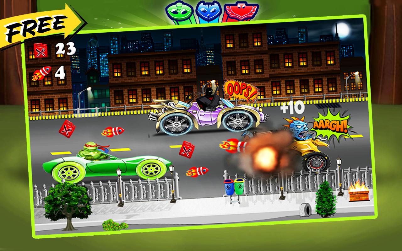 Turtle Car Ninja Battle Road