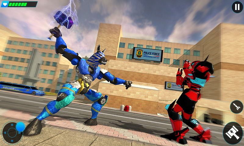 Police limo Zebra Robot 3D